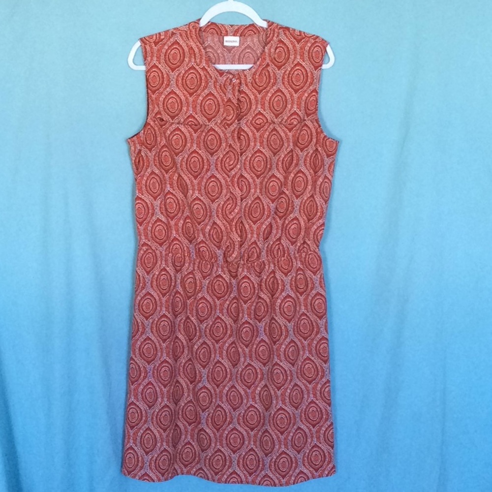 Merona Orange & Red Shift Dress Pockets, Size XL